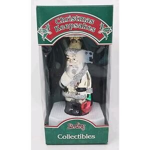 Christmas Keepsakes Sterling Santa Christmas Ornament U266